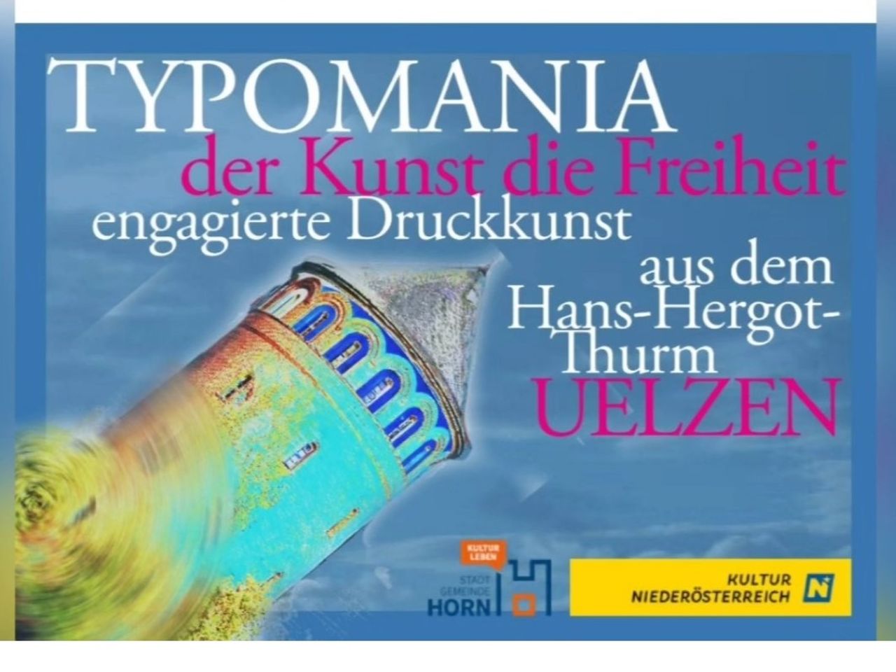 "TYPOMANIA", Flyer, Ausschnitt (© Kunstverein Horn)